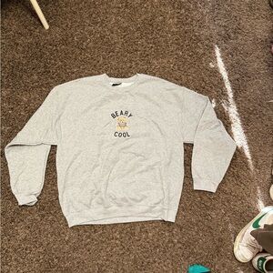 Gildan Gray Beary Cool Crewneck Sweater